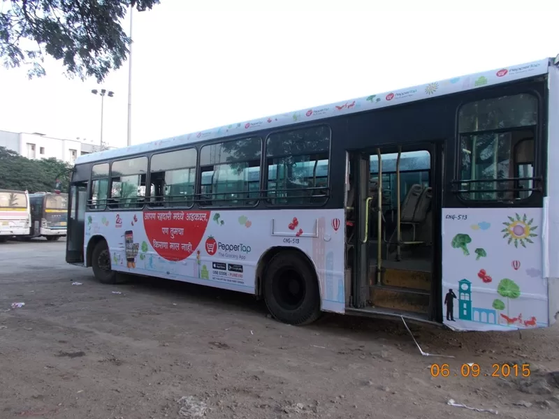 Outdoor Media PMT Bus Advertising in Pune